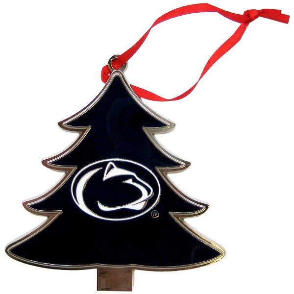 metal Christmas tree ornament with Penn State Athletic Logo
